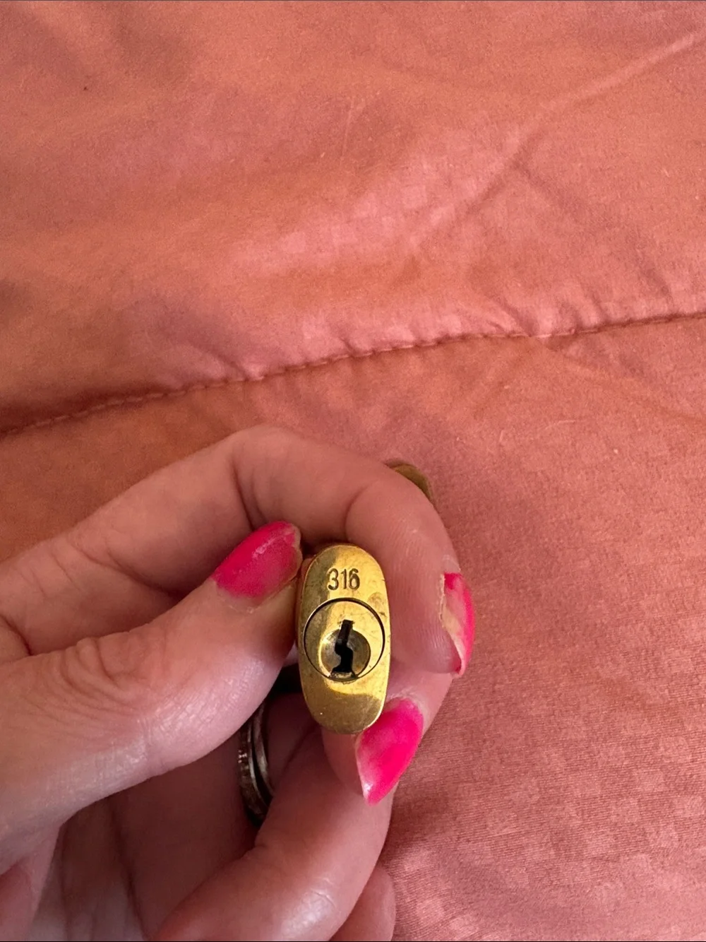 Louis Vuitton Brass Padlock with LV Monogram - Aged Brass Tone#316